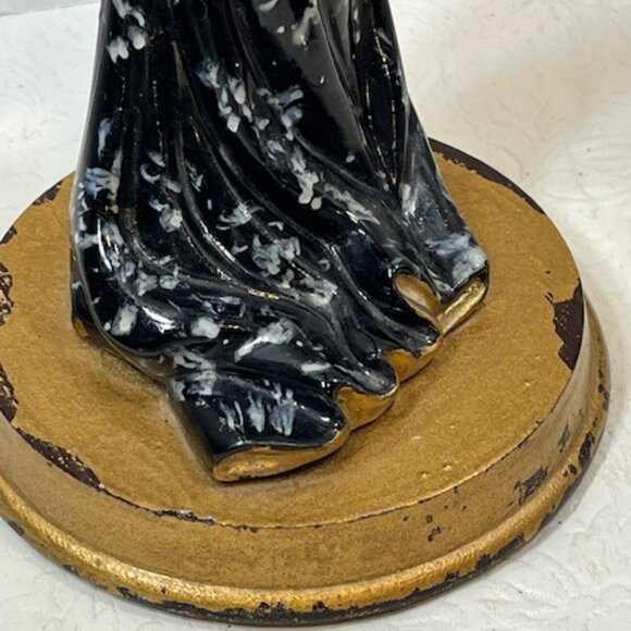 VTG Hand Painted Burlesque Dancer Roaring 20's Style Statue Figurine 11" Tall - Picture 15 of 16